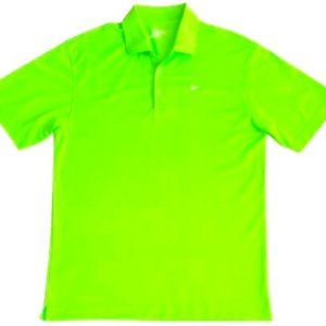 NIKE GOLF MEDIUM Tour Performance Dri-Fit Neon Green Polo Golf Shirt